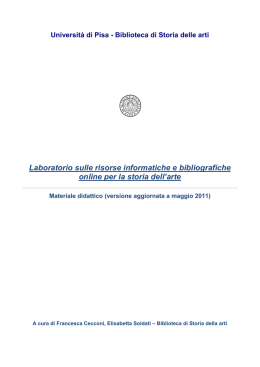 Laboratorio sulle risorse informatiche e