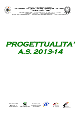 progettualita - Liceo "Tito Lucrezio Caro" di Cittadella
