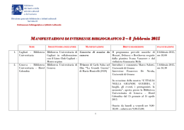 Visualizza l`elenco delle manifestazioni e degli eventi organizzati