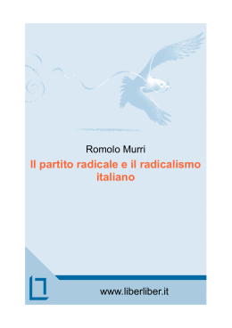 Il partito radicale e il radicalismo italiano