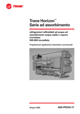 Trane Horizon™ Serie ad assorbimento refrigeratori raffreddati ad