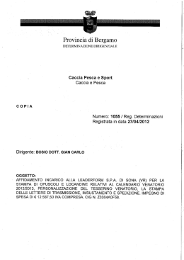 Determinazioni - Provincia di Bergamo