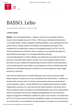 BASSO, Lelio
