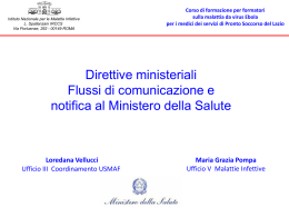 Direttive ministeriali Notifica al Ministero della Salute