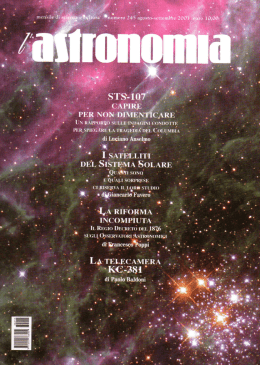 PDF, articolo in copertina - Osservatorio Astronomico di Bologna