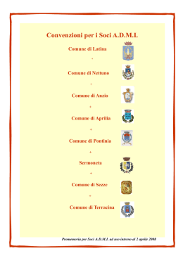 Opuscolo LATINA convenzioni A.D.M.I. 2 aprile 2008