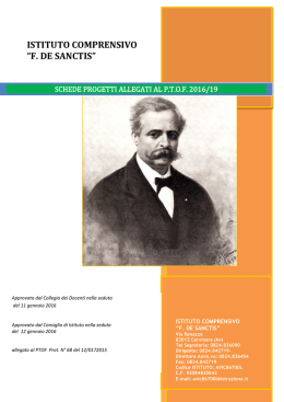 schede progetti ptof - Istituto Comprensivo "F.De Sanctis"
