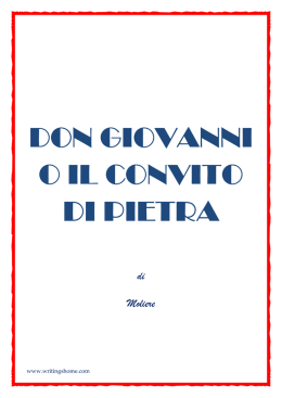 don giovanni o il convito di pietra di pietra