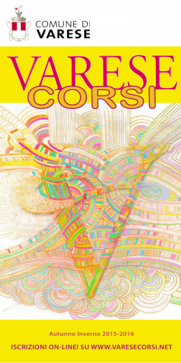 ISCRIZIONI ON-LINE! SU WWW.VARESECORSI.NET TE.NET