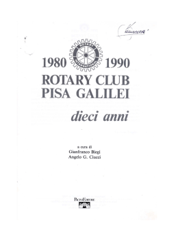 parte 1 - Rotary Club Pisa Galilei