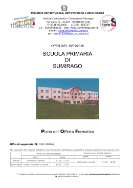 scuola primaria di sumirago - Istituto Comprensivo di Mornago