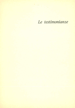 Le testimonianze