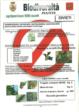 Opuscolo illustrativo sulla biodiversit&agrave;