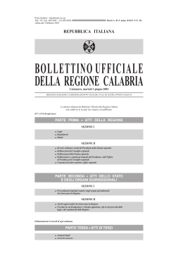 repubblica italiana bollettinoufficiale della regione calabria