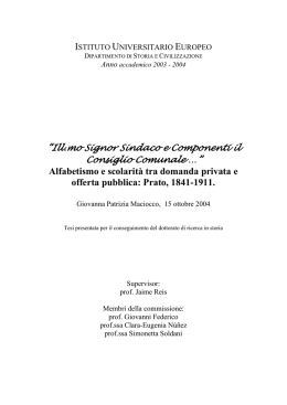Illmo Signor Sindaco e Componenti il Consiglio del