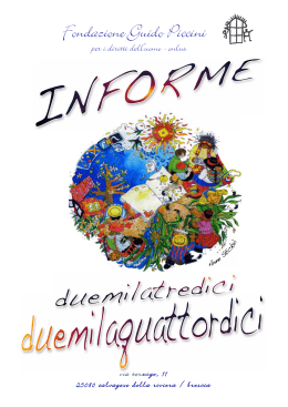 informe - Fondazione Guido Piccini