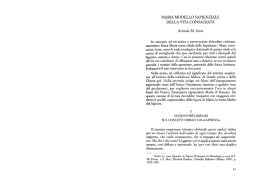maria modello sapienziale della vita consacrata