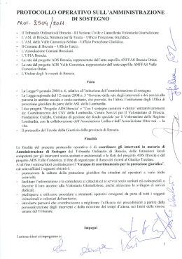 a _ di sostegno - Tribunale di Brescia