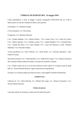 Verbale del 24.05.2010 - Ordine degli Avvocati di Massa Carrara