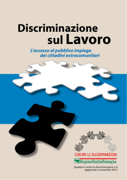 Discriminazione sul Lavoro - Citt&agrave; metropolitana di Bologna
