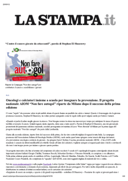 Articolo 04 - Non fare autogol