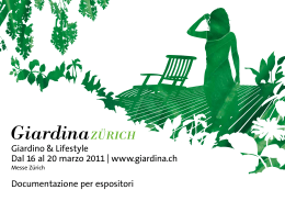 Giardino & Lifestyle Dal 16 al 20 marzo 2011 | www.giardina.ch