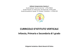 Curricolo Verticale - I Istituto Comprensivo Cassino
