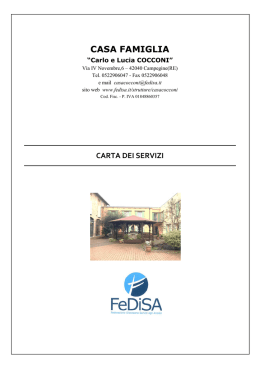Nuova Carta dei Servizi_ Casa Cocconi
