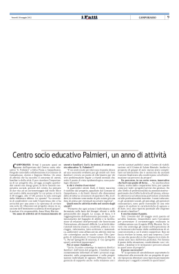 Centro socio educativo Palmieri, un anno di attività
