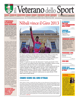 Il Veterano dello Sport - n. 3 maggio/giugno 2013