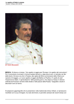 Lo spettro di Stalin in piazza