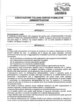 Clicca qui per scaricare il nostro statuto