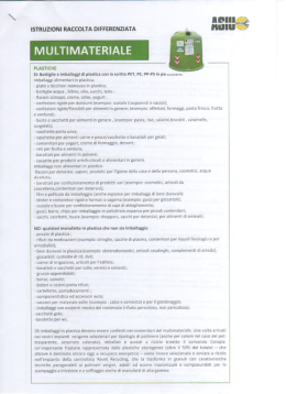 Istruzioni per la raccolta differenziata