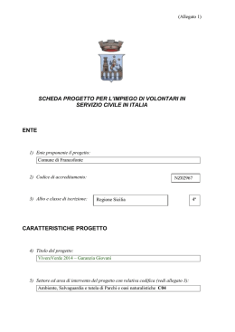 Scheda del Progetto - Comune di Francofonte