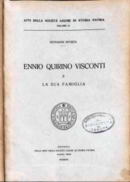 ennio quirino visconti - Società Ligure di Storia Patria