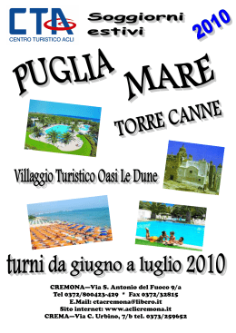 Mare Estate, Puglia Torre Canne Le Dune