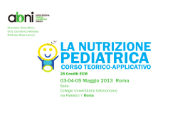 programma - ABNI Associazione Biologi Nutrizionisti Italiani