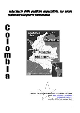 Colombia: Laboratorio delle politiche imperialiste e della resistenza