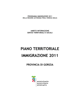 Piano territoriale immigrazione 2011