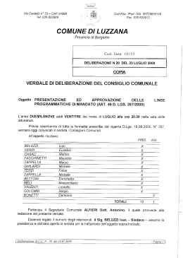 COMUNE DI LUZZANA