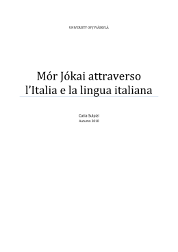 M&oacute;r J&oacute;kai attraverso l`Italia e la lingua italiana - Jyx