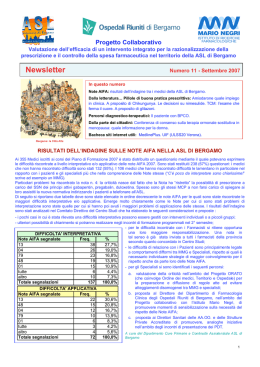 Newsletter - Azienda Sanitaria Locale della Provincia di Bergamo