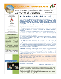 Notiziario 7 - Home page Comune di Volongo