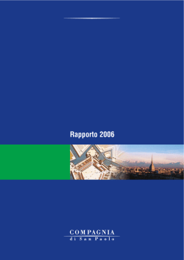 Rapporto 2006 - Compagnia di San Paolo