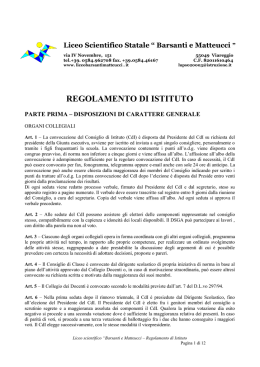 regolamento di istituto - Liceo Scientifico "Barsanti e Matteucci"