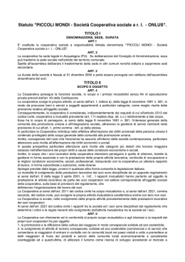 Lo statuto - Piccoli Mondi