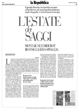 L`estate dei saggi