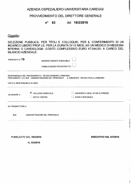 selezione pubblica, per titoli e colloquio, per il conferimento di un