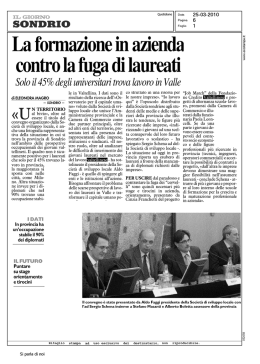 Articolo Il Giorno - Sondrio