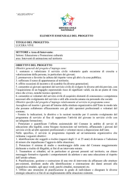 Allegato 6 SCHEMA SINTESI PROGETTO